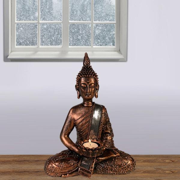 禅仏像ティーライトキャンドルホルダー家の装飾ギフトアンティーク真鍮｜stk-shop｜05