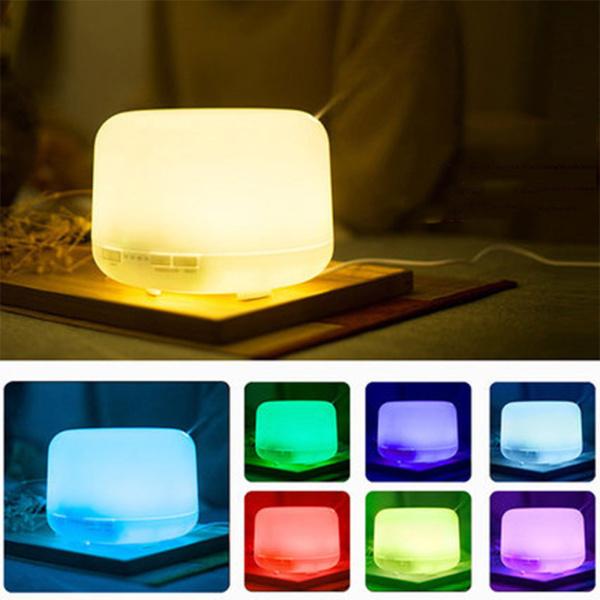 100 本物保証 超音波式加湿器 アロマ対応 タイマー機能 7色ledライト 大容量 500ml 卓上 リモコン式 ミスト 空焼き防止 静音設計 おしゃれ 乾燥対策 Wantannas Go Id