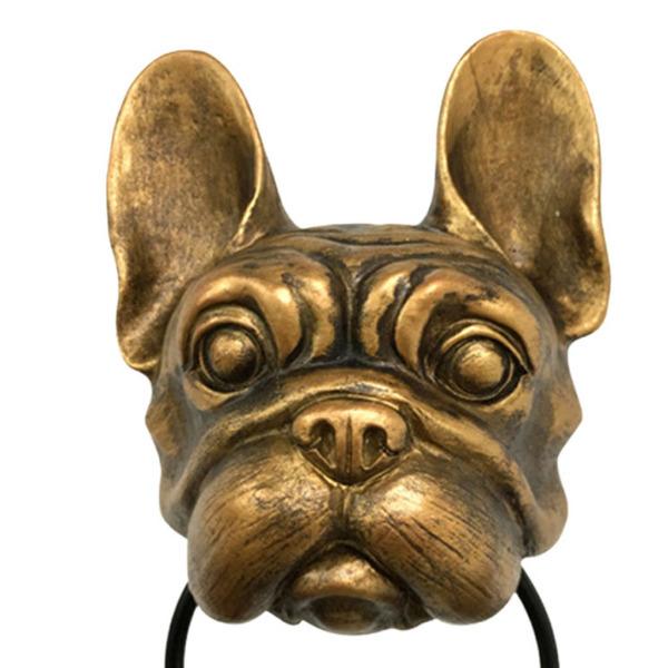 ビンテージスタイルの犬のヘッドノッカーのドアの門の壁掛け像彫刻彫刻