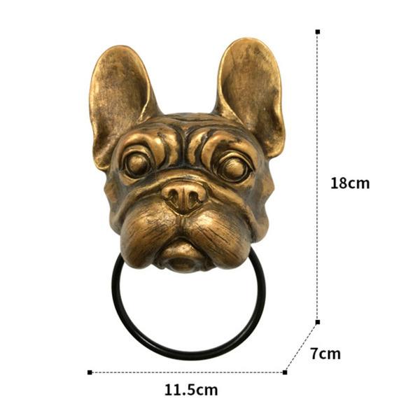 ビンテージスタイルの犬のヘッドノッカーのドアの門の壁掛け像彫刻彫刻