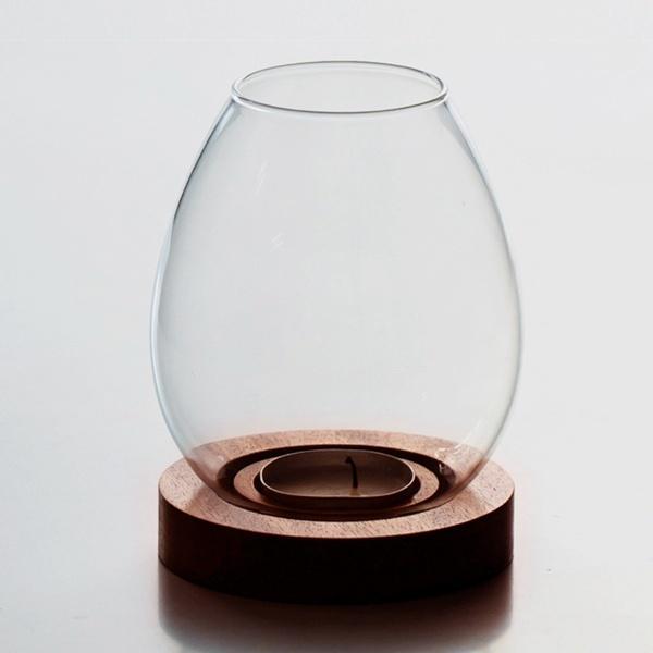 丸い中空ガラスキャンドルホルダーティーライト燭台ホーム