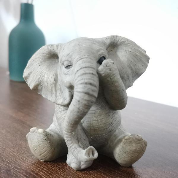 キャビネットホテルの装飾カバーアイのためのかわいい象の置物ミニチュア動物像
