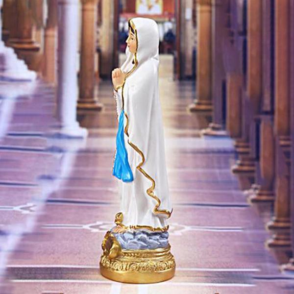 【未使用】マリア像　高さ５2cm 彫刻　ルルドの聖母像　置物　キリスト教 カトリック 教会 ルルドの聖母マリア像 彫像 聖母 キリスト教 マリア様