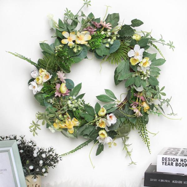 結婚式のウェルカムリースの作り方 Craftie Style 花ユーカリリース手作り人工花輪フロントドアの壁の結婚式のパーティーホームデコレーション用 Ciudaddelmaizslp Gob Mx