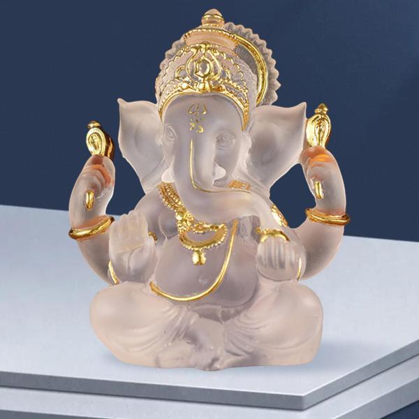 ガネーシャの置物インドの風水主ガネーシュの彫像家の装飾品工芸品白2,890円 サンキャッチャー