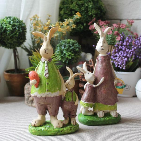 創造的なウサギの彫像の装飾の置物家の庭の装飾工芸品A｜stk-shop｜10