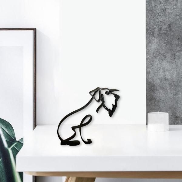 【送料無料/新品】 ミニマリストの犬の彫刻寝室のオフィスの本棚の置物の装飾B 高い素材