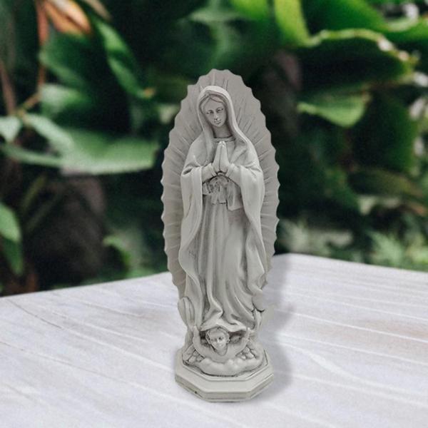 カトリックの聖母マリア像聖母置物宗教的な結婚式の贈り物灰色 : STK