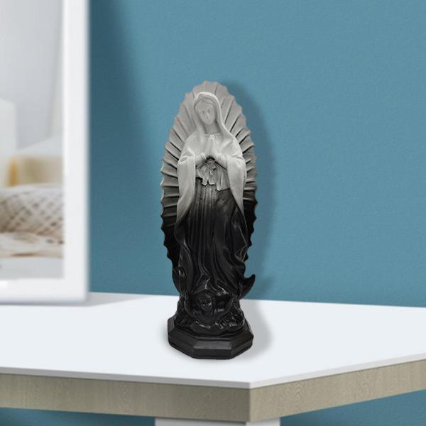 カトリックの聖母マリア像聖母置物宗教的な結婚式のギフト黒 : STK