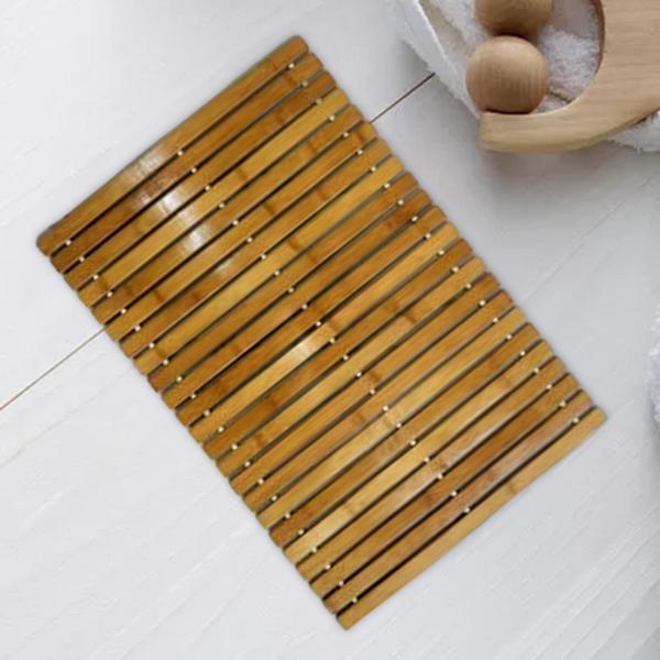 ナチュラルバンブーウッドバスマットフロアマットノンスリップバスルームベッドルームバスタブ 53071005STKショップ 通販