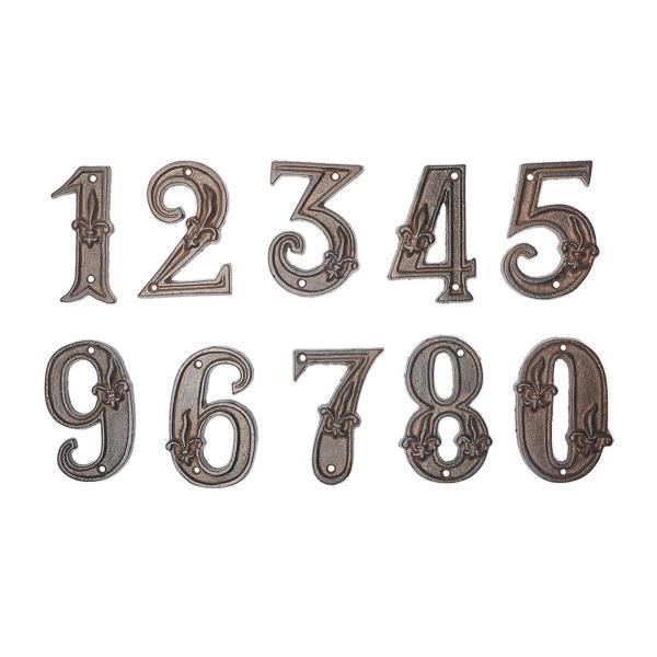 説明されている金属製の数字のドアのプラークの住所番号記号のドアプレート｜stk-shop｜08