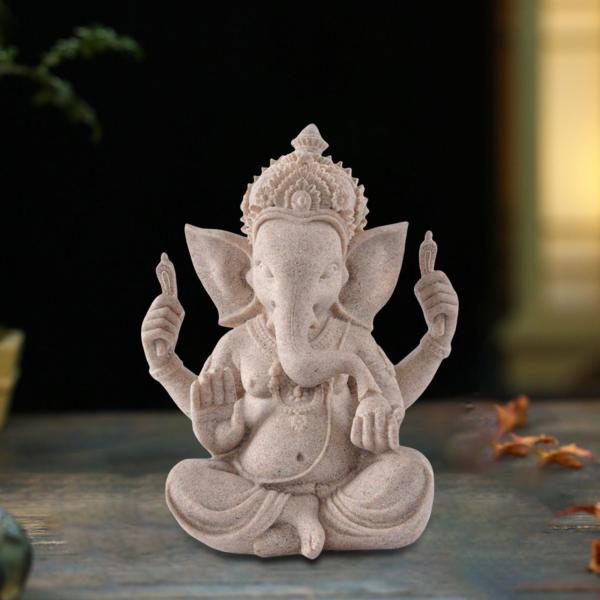象ガネーシャ彫刻工芸品置物宗教的なヒンドゥー教の成功の贈り物 : STK