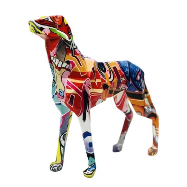 北欧の犬の彫刻樹脂像家の装飾動物の落書き