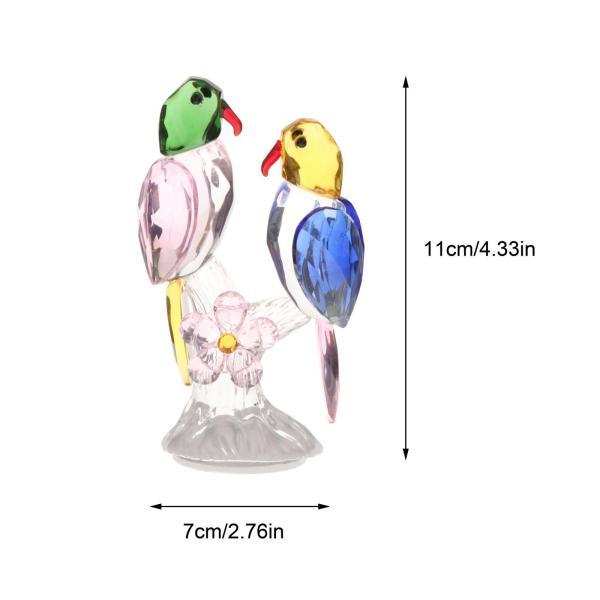 クリスタル オウム像 鳥の置物 動物モデル リビングルーム ホームデコレーション｜stk-shop｜08