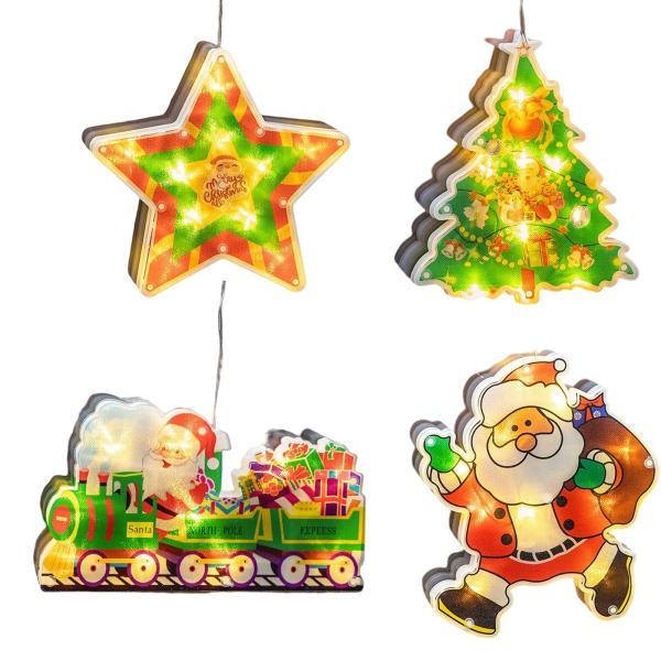 4ピース クリスマス ウィンドウ シルエット  デコレーション ドア フェスティバル用｜stk-shop｜02