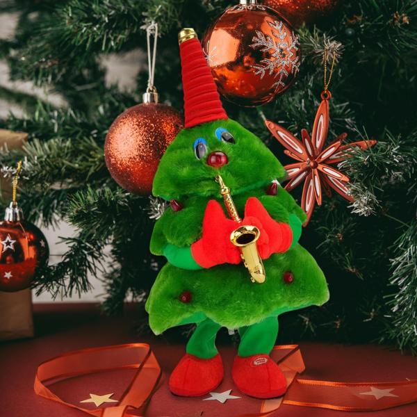 踊るクリスマスツリー ぬいぐるみ おもちゃ ダンス 歌う サックス