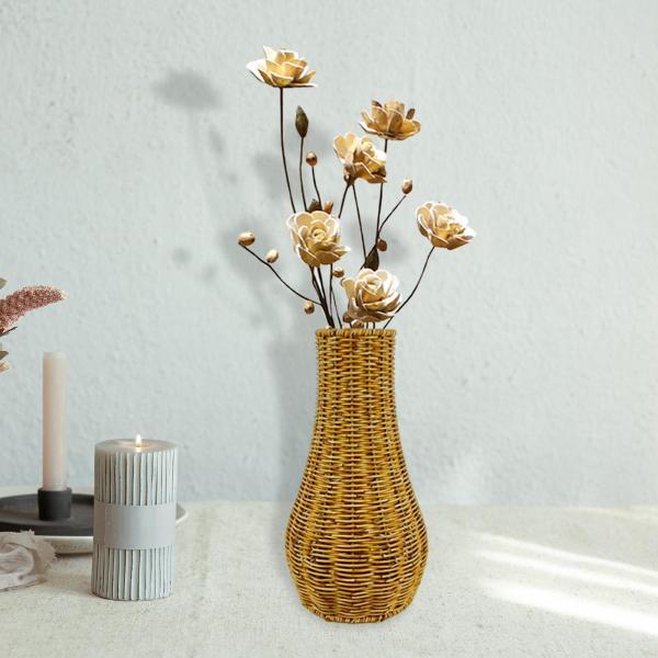 籐花瓶, 枝編み細工品花瓶枝植木鉢素朴な装飾 19 cm x 35 .5 : STK