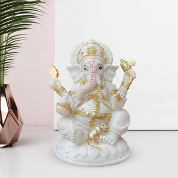 ヒンズー教の象の神の樹脂像 インドの仏像の 手作りの装飾 ガネーシャ