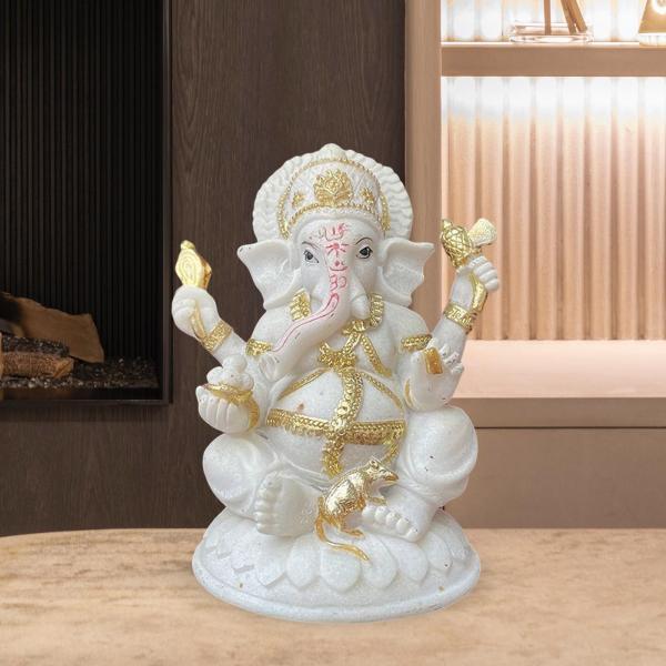 ヒンズー教の象の神の樹脂像 インドの仏像の 手作りの装飾 ガネーシャ