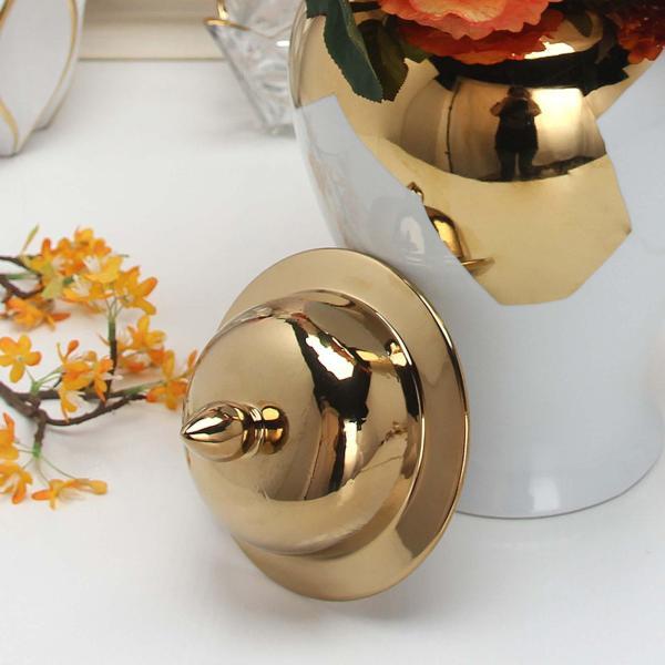 セラミックフラワー花瓶テンプルジャー収納フラワーアレンジメント磁器ジンジャージャーリビングルーム用