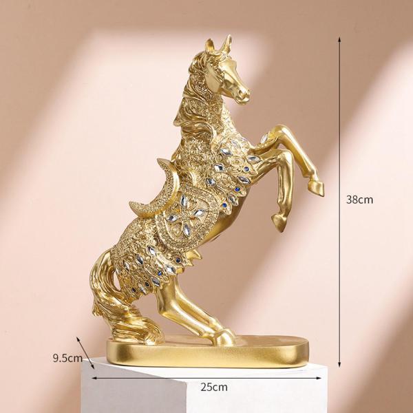 馬の像の置物コレクション 装飾飾り リビングルーム キャビネット 金色
