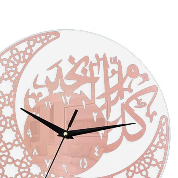 イスラム教徒のラマダン沈黙の月の形の壁時計装飾的な実用的な軽量ローズ金色 48 センチメートル｜stk-shop｜10