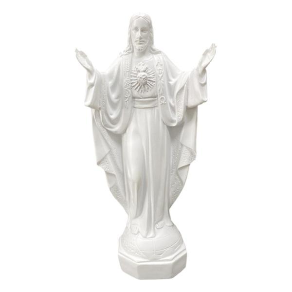 宗教美術　イエス　キリスト　白磁　置物　インテリア　工芸品　美術品　A2875 イエス像アートワーク イエス置物ミニチュア 卓上リビングルームの装飾