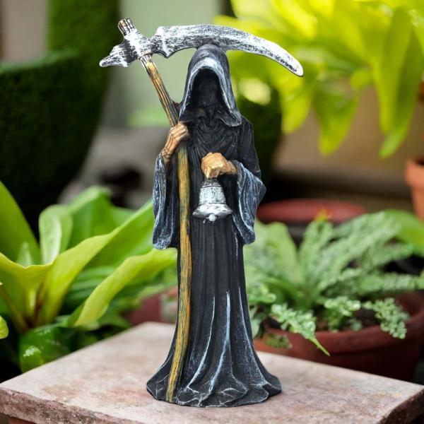 死神像、ハロウィン置物デスクトップアクセントテーブルセンターピース