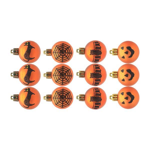 12 個ハロウィンツリーハンギングボールオーナメント感謝祭クリスマス