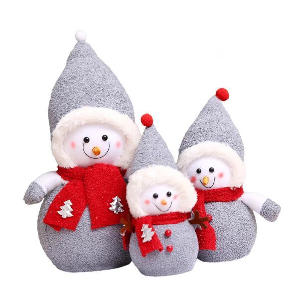 クリスマス装飾 雪だるま人形 手作りクリスマス装飾 キッチンデスク用 フェスティバル グレー｜stk-shop｜04