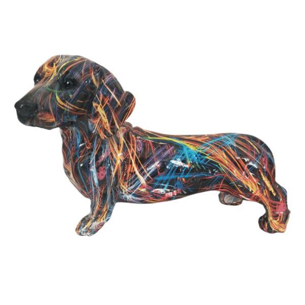 ダックスフント犬の装飾アート動物像アートギフトデスクトップ置物犬像