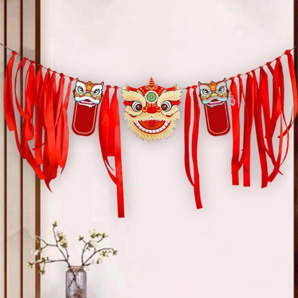 紙の花扇子百日宴会中国赤吊り紙扇子飾りスタイル C｜stk-shop｜06