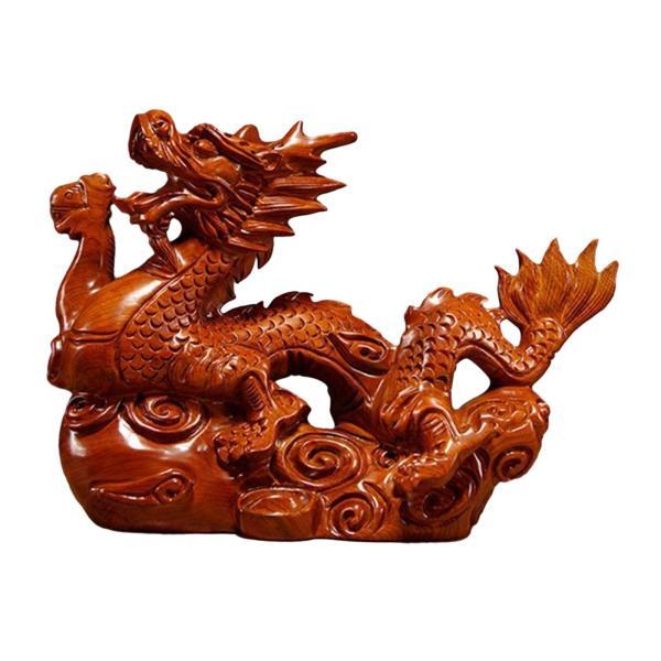 木彫り中国龍像風水飾り新築祝いギフトスタイル A : STKショップ 