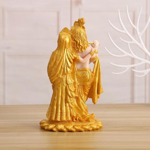 インド ラダ・クリシュナ 置物 像 卓上装飾 10.5x8x18.8cm