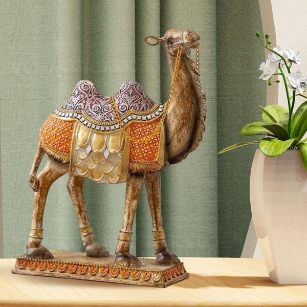 ラクダの動物の像 かわいい耐久性のあるラクダの置物 暖炉用 寝室 オフィス｜stk-shop｜07