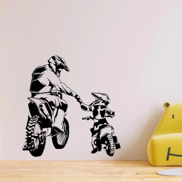モトクロス ウォール デカール PVC オートバイ ウォール ステッカー ガレージ プレイルーム ベッドルーム S｜stk-shop｜08