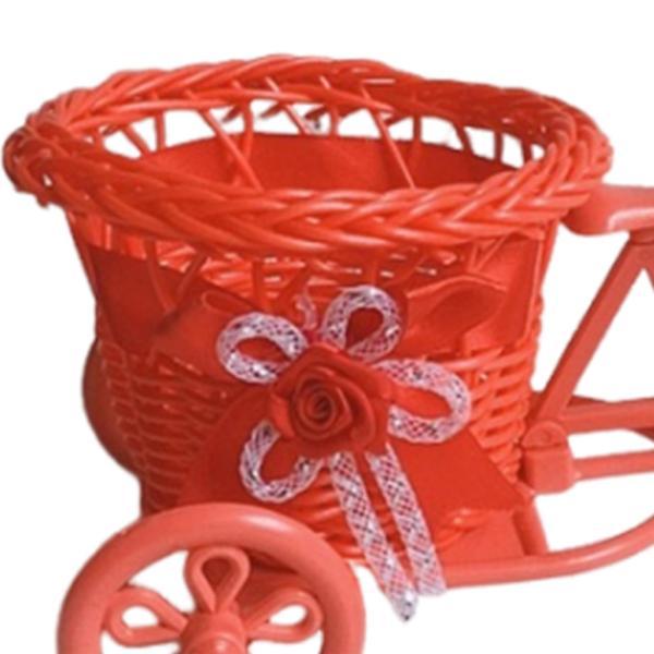 三輪車フラワーバスケット ノスタルジックな卓上飾り 誕生日 ガーデン パティオ用 赤｜stk-shop｜08
