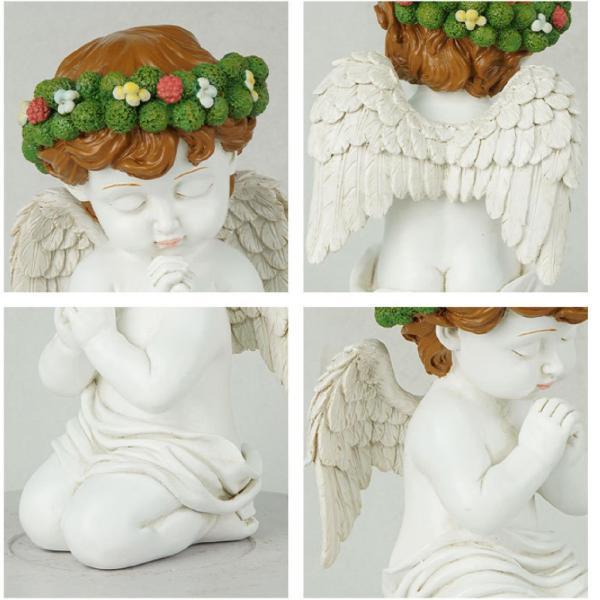 【超希少美品】✞祈る天使像ペア　家庭祭壇用　宗教彫刻 天使像 祈る天使の少年 置物 装飾品 コンパクト コレクション 装飾彫刻