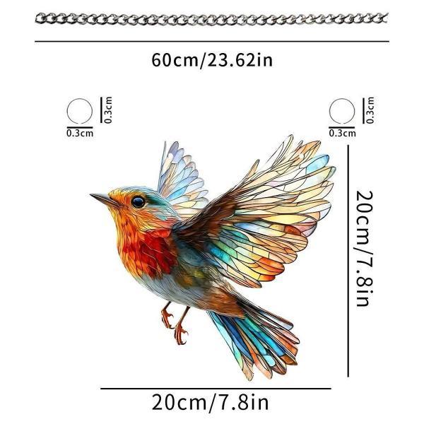 アクリル絵の具、窓用ハンガー、鳥愛好家のための装飾、多機能2Dライト