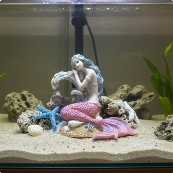 マーメイドフィギュア 水中アクセサリー アクアリウムオーナメント