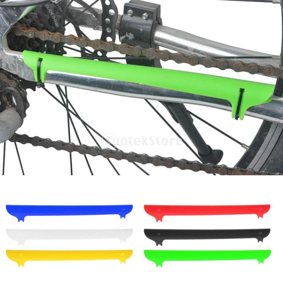 [ノーブランド 品]自転車 チェーンステー プロテクター フレーム チェーン ガード 自転車 リア フォーク カバー 6色選べる - グリーン｜stk-shop｜06
