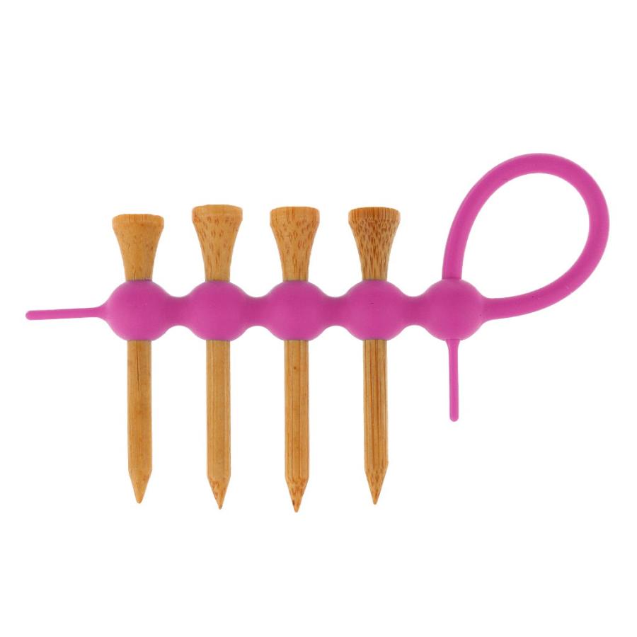 ピンクのゴムミニゴルフティーホルダー・ツール・キャリア