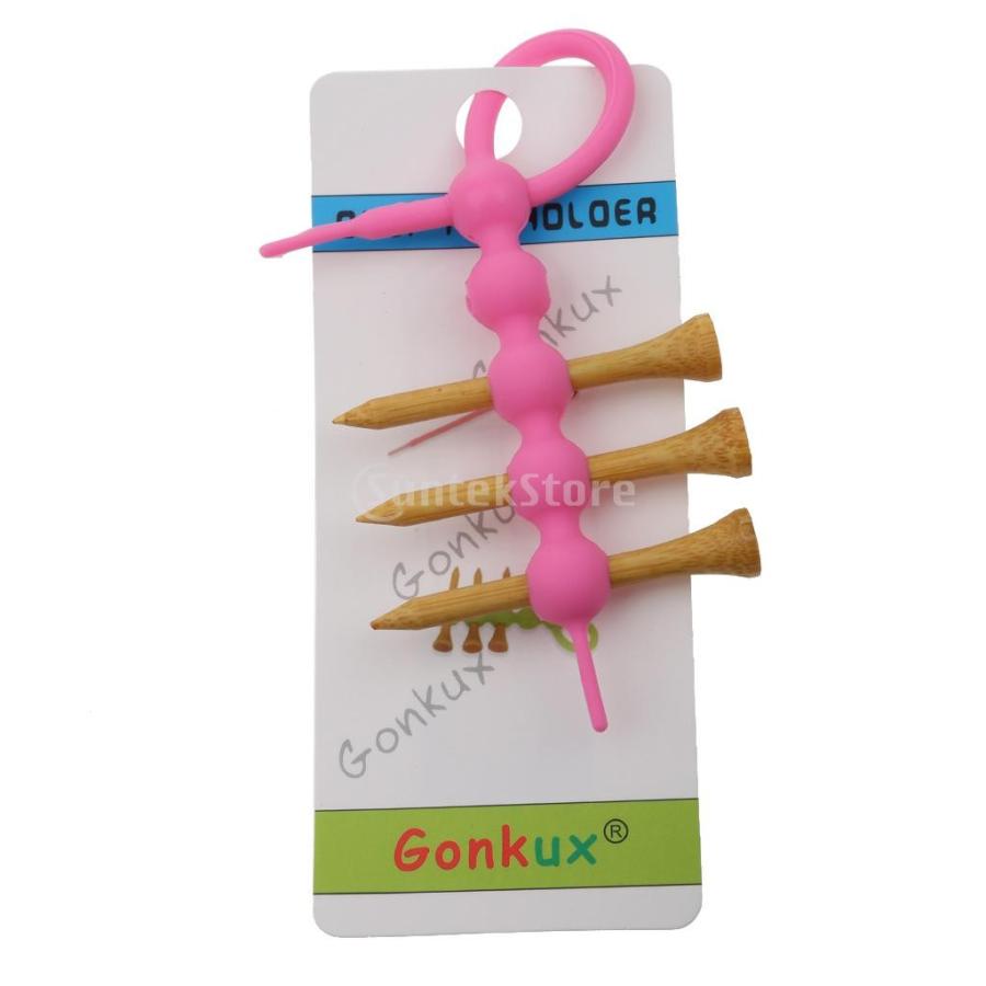 ピンクのゴムミニゴルフティーホルダー・ツール・キャリア