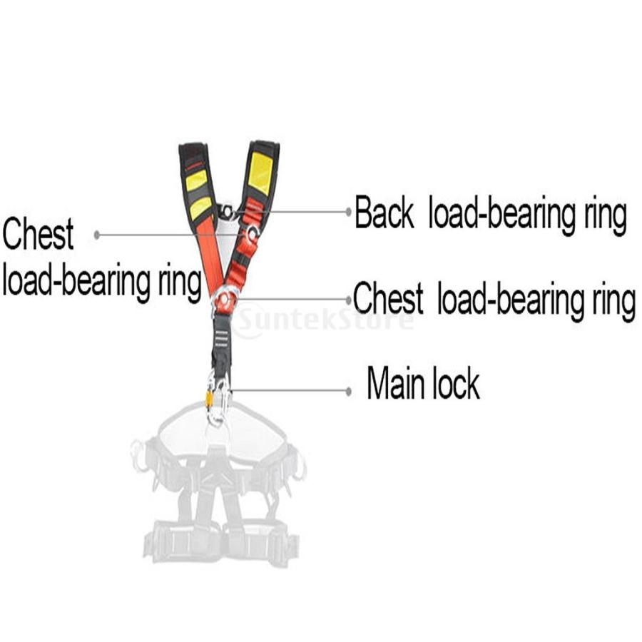 CE認証 半ボディ ショルダーストラップ ロッククライミング ハーネス 落下防止 空中作業 屋外  安全装置 高強度 カラビナ付き｜stk-shop｜05