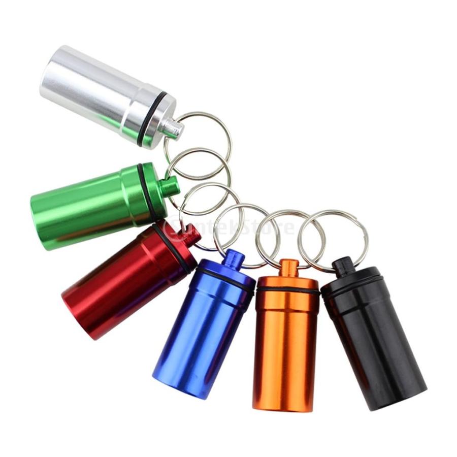 合金 気密 防水 ピルボックス 錠剤ケース カプセル 保存容器 ボトル キーホルダー 全6色 ブルー Stkショップ 通販 Yahoo ショッピング