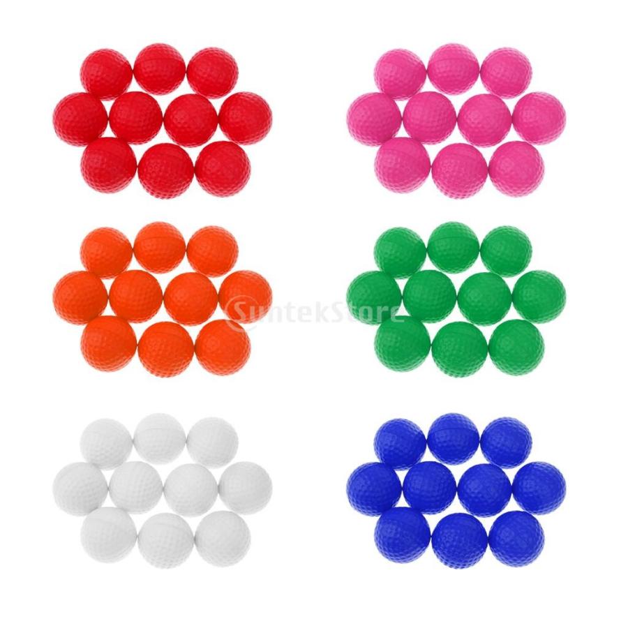 ノーブランド品 全6色 10個 PUスポンジ ゴルフ トレーニング ソフト