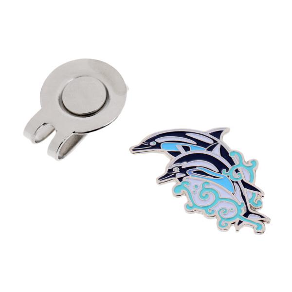 割引クーポン イルカパターン 磁気 ハットクリップ ゴルフ ボールマーカー キャップバイザー その他アクセサリー Www Francaisderome Com