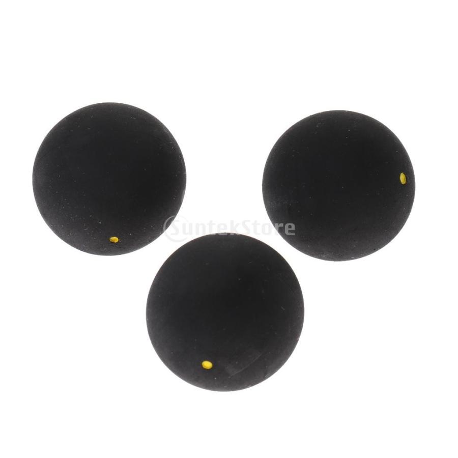 スカッシュボール ブラック 実用的 3個セット 黄色の点 Stkショップ 通販 Yahoo ショッピング
