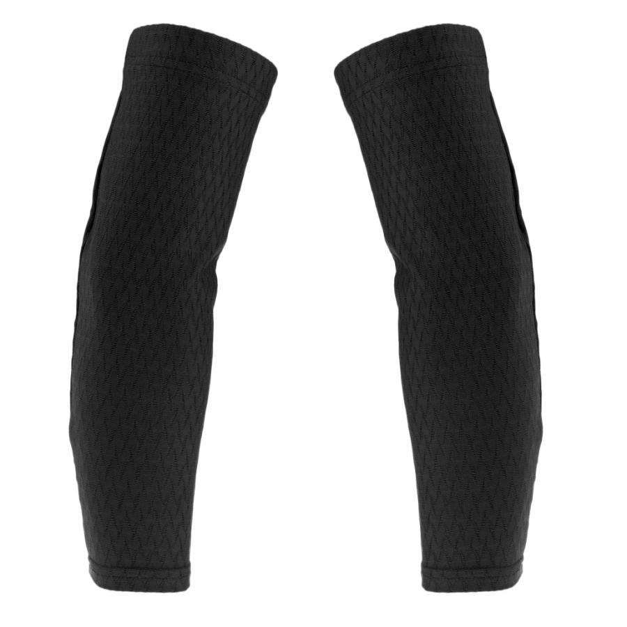 Stkショップランニング 陸上競技 ふくらはぎ 脚 サポーター レッグスリーブ レッグカバー 全2色3サイズ L ブラック 大人の上質