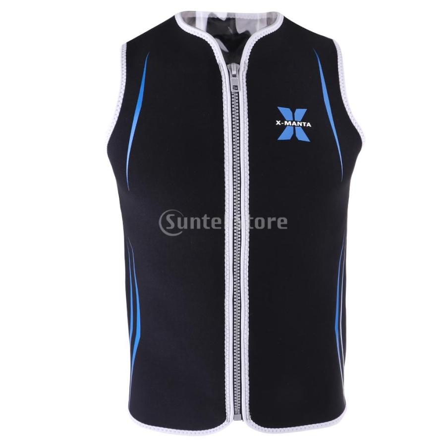 メンズ ネオプレン ウェットスーツ ベスト フロント ジッパー 3mm